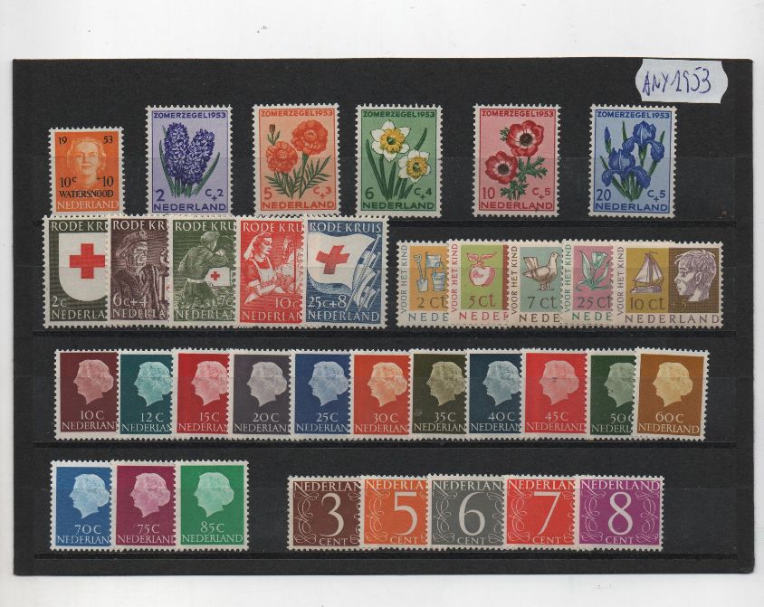 COLECCION SELLOS HOLANDA 1953